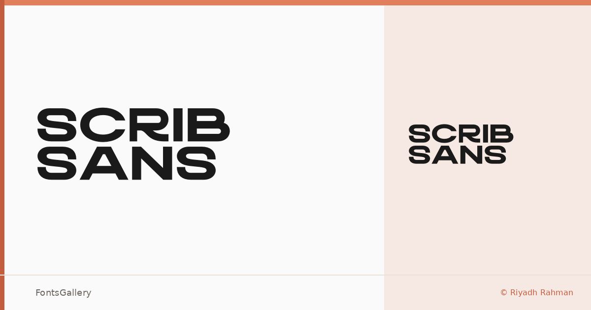 SCRIB SANS font family banner