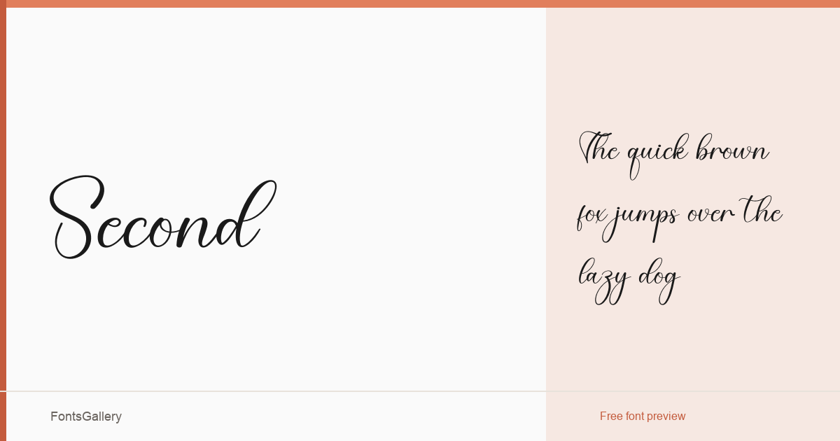 Second font family banner