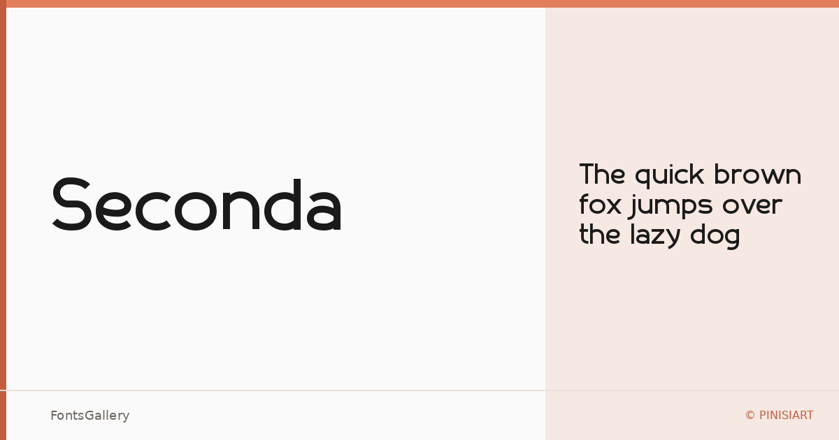 Seconda font family banner
