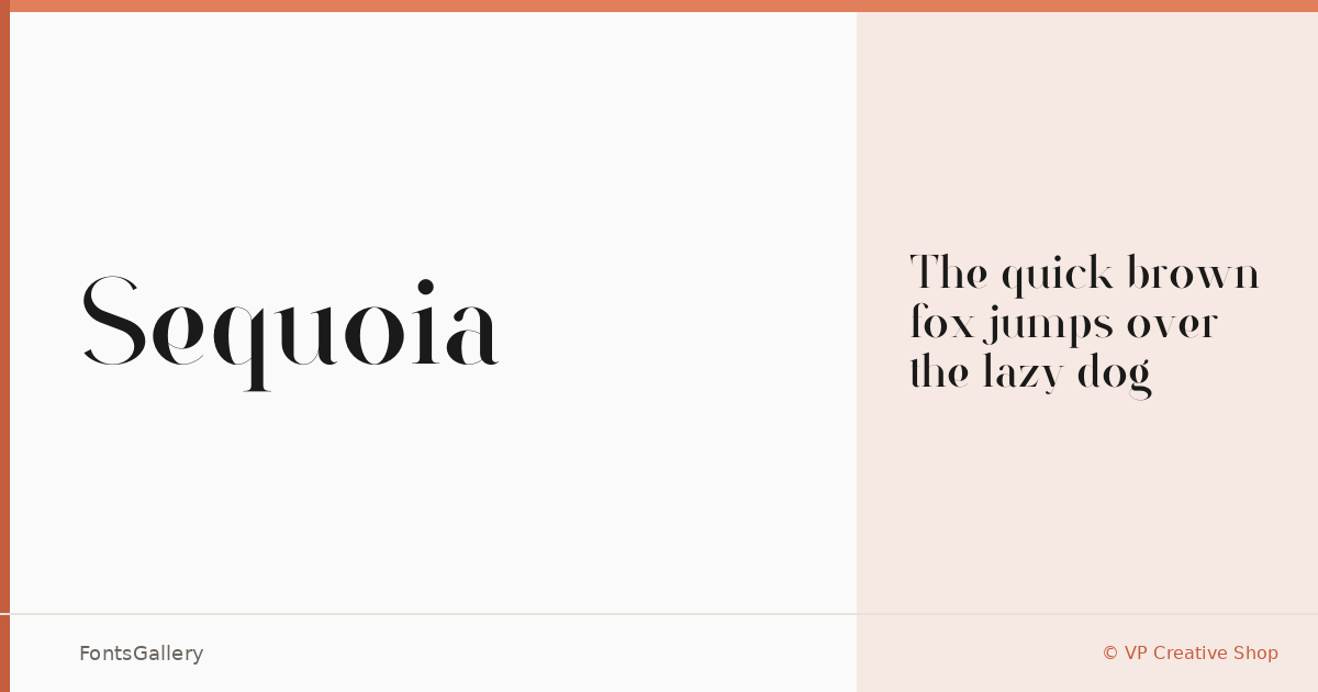 Sequoia font family banner