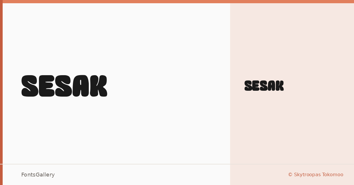 SESAK font family banner