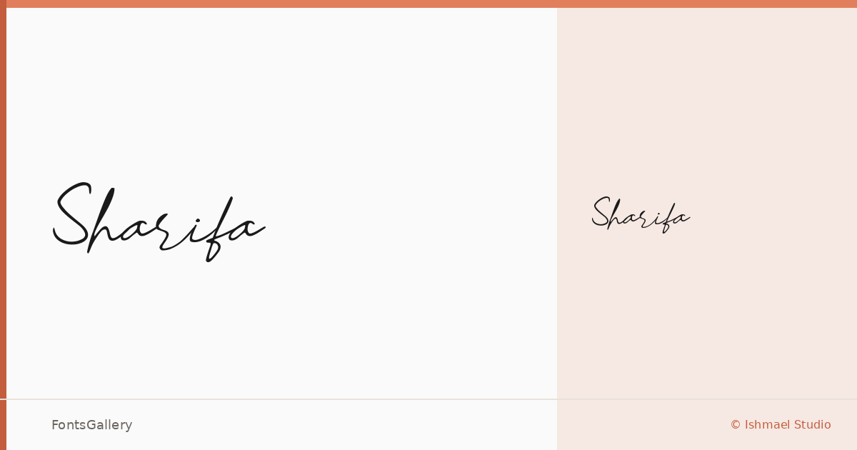 Sharifa font family banner