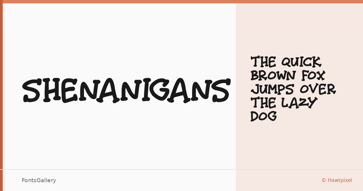 Shenanigans font family banner