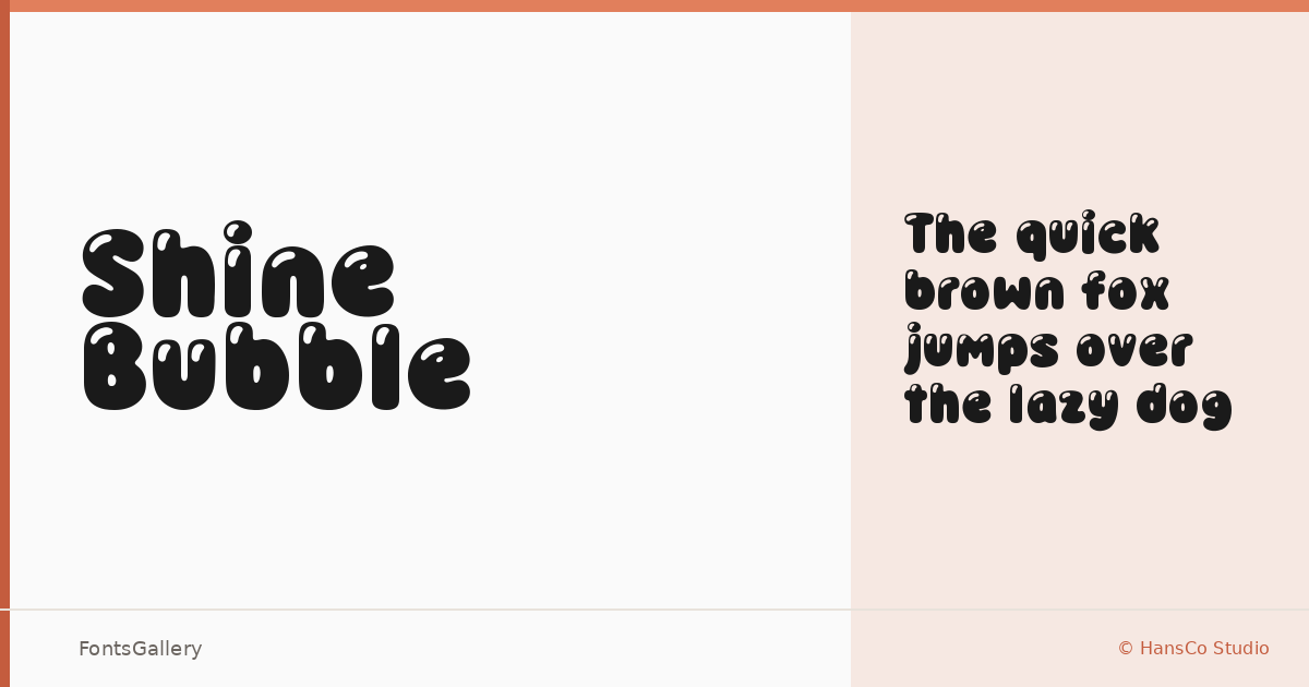 Shine Bubble font family banner