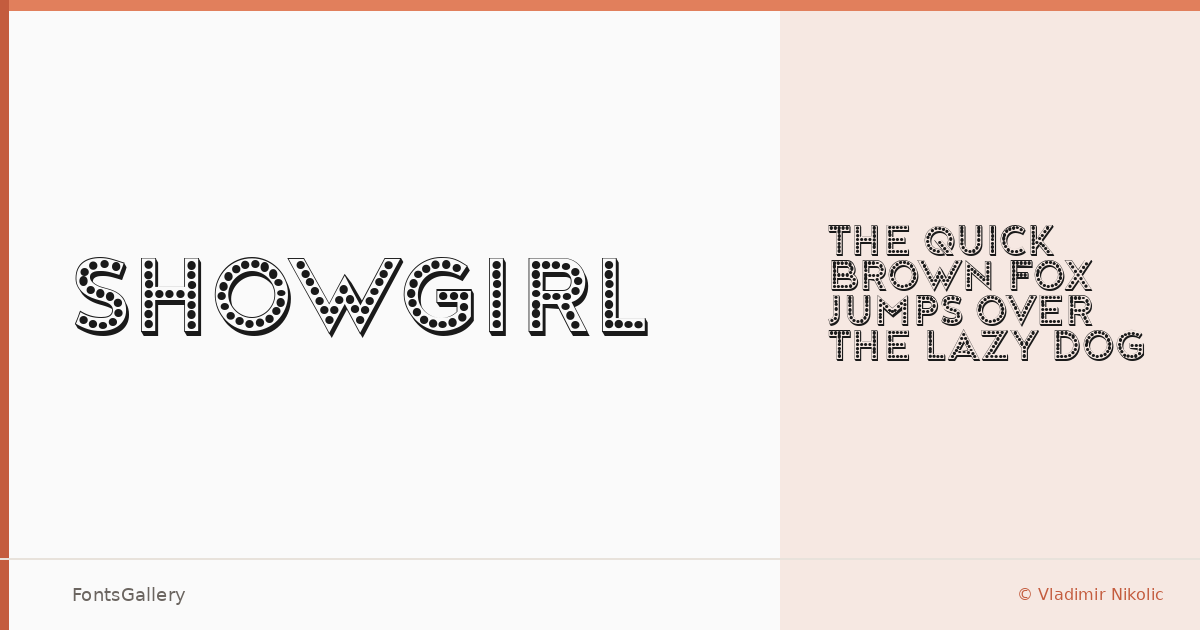 Showgirl font family banner