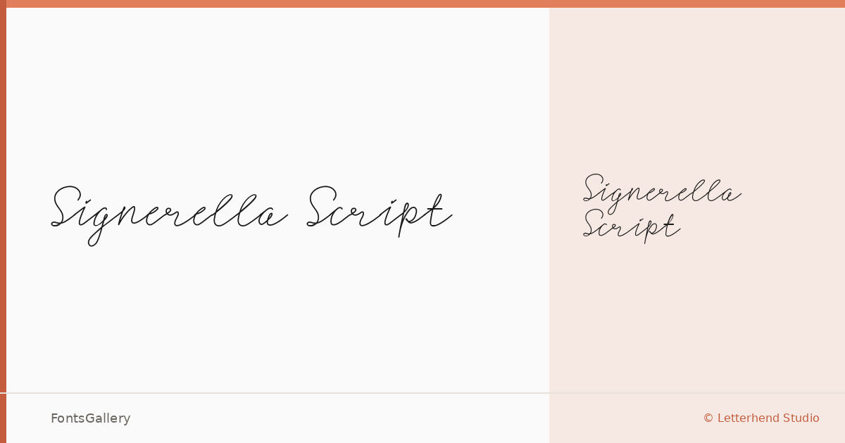 Signerella Script font family banner