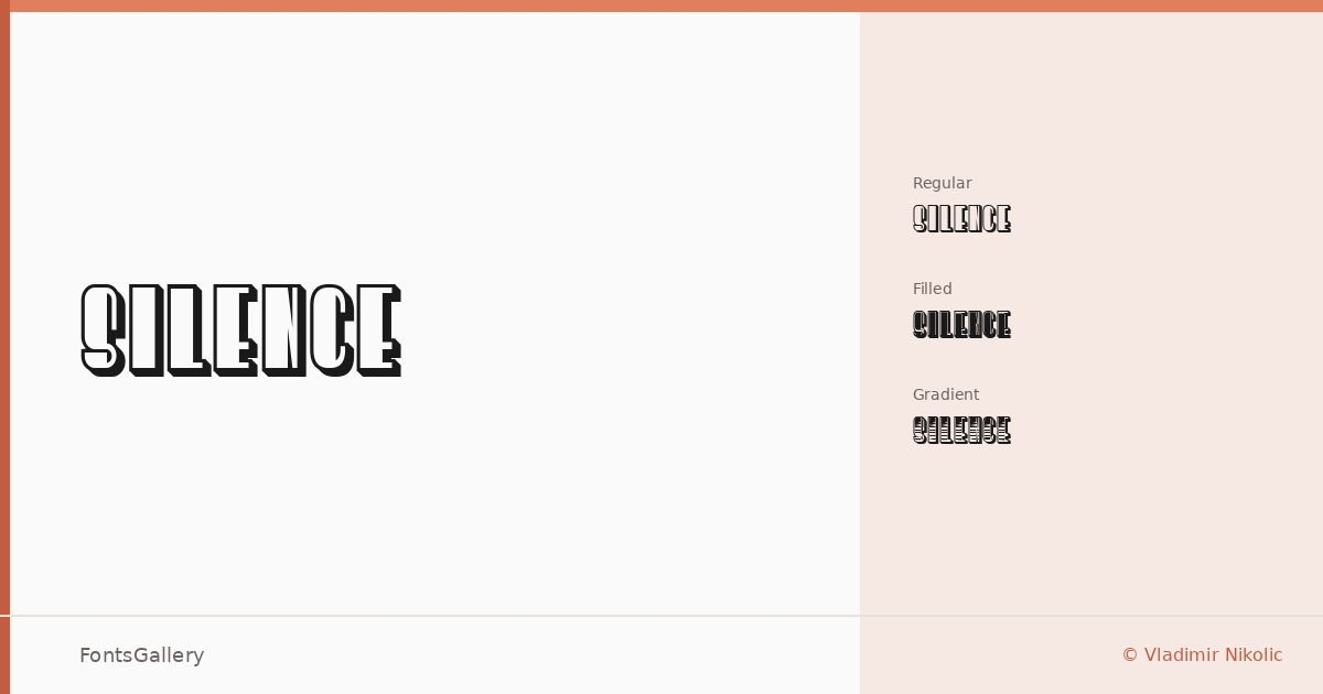 Silence font family banner