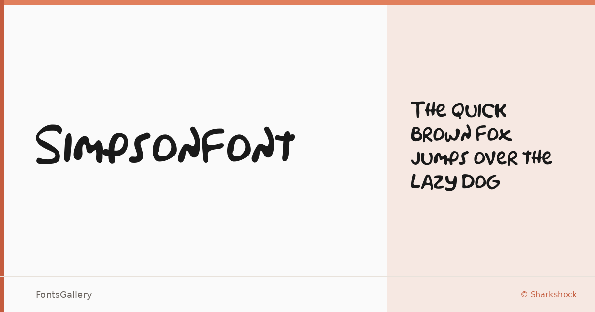 Simpsonfont font family banner