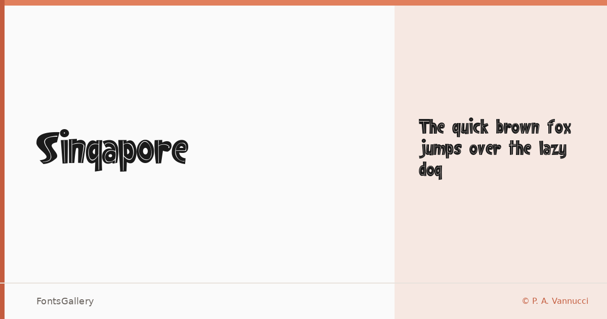 Singapore font family banner