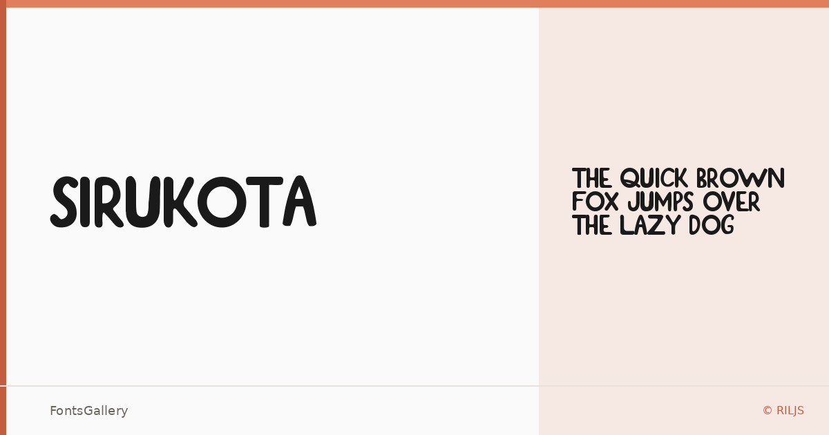 Sirukota font family banner