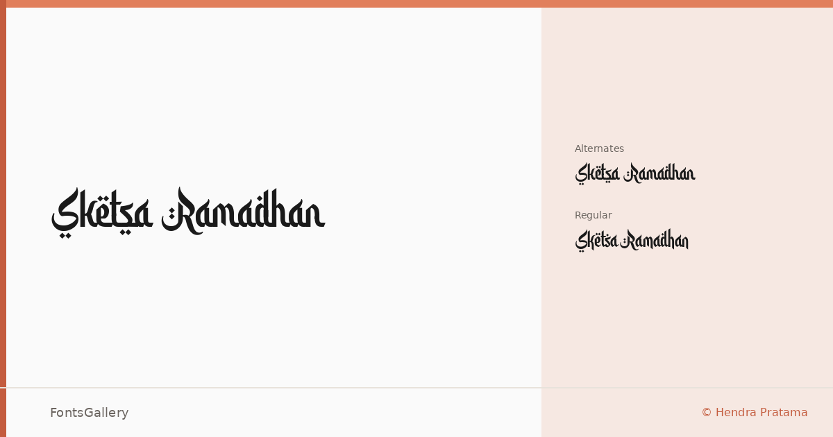 Sketsa Ramadhan font family banner