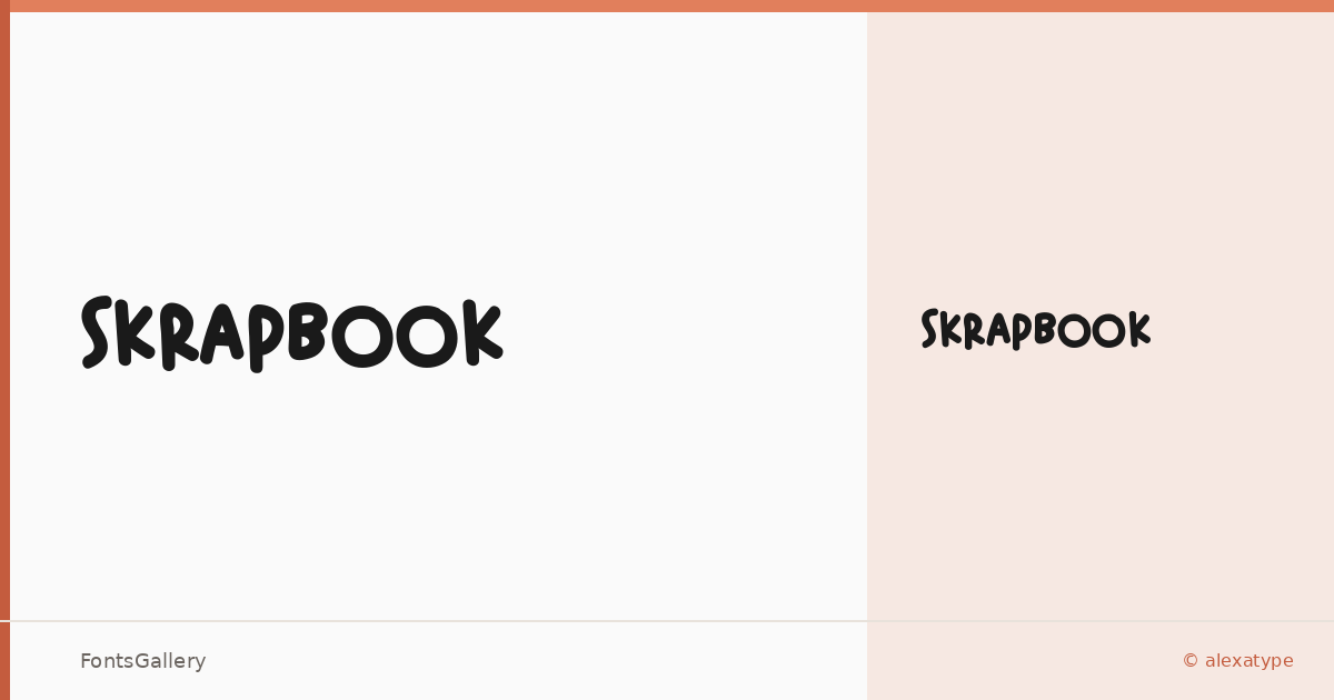 Skrapbook font family banner