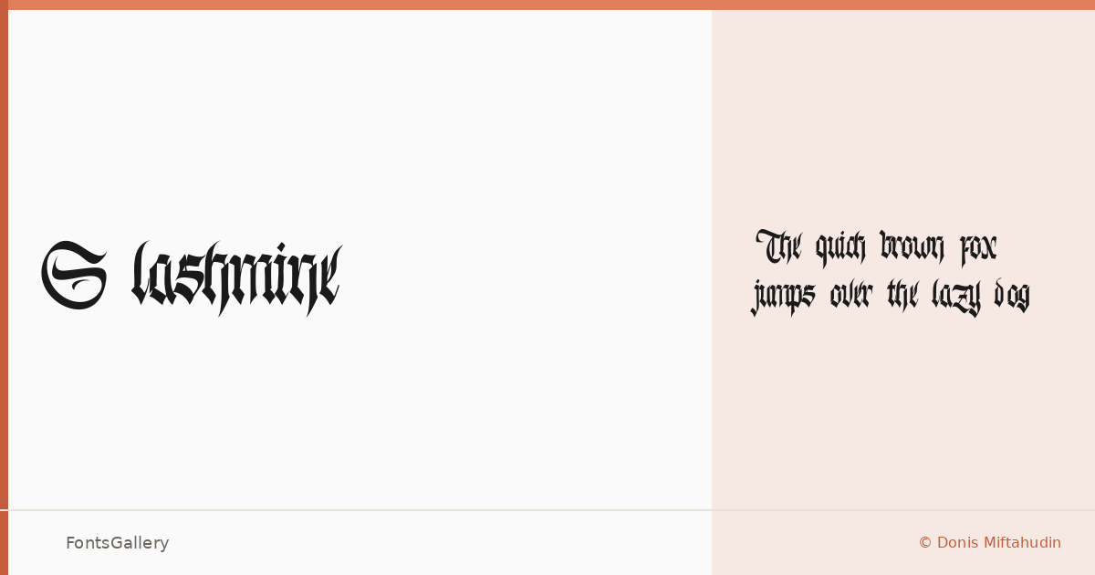 Slashmine font family banner