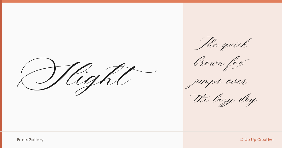 Slight font family banner