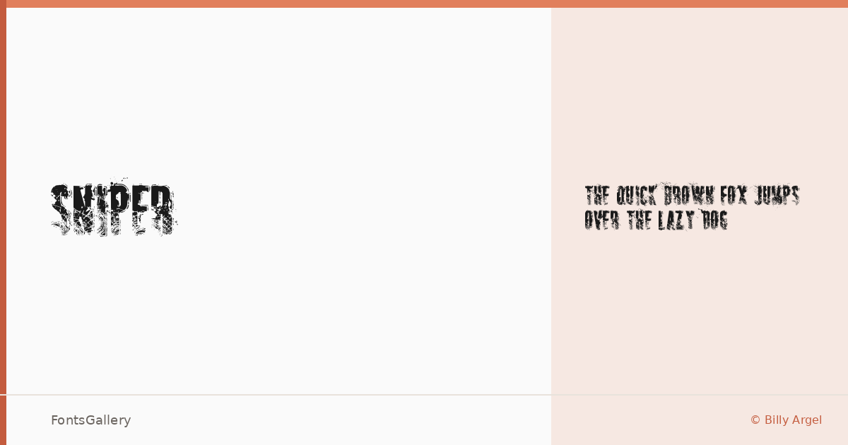 SNIPER font family banner