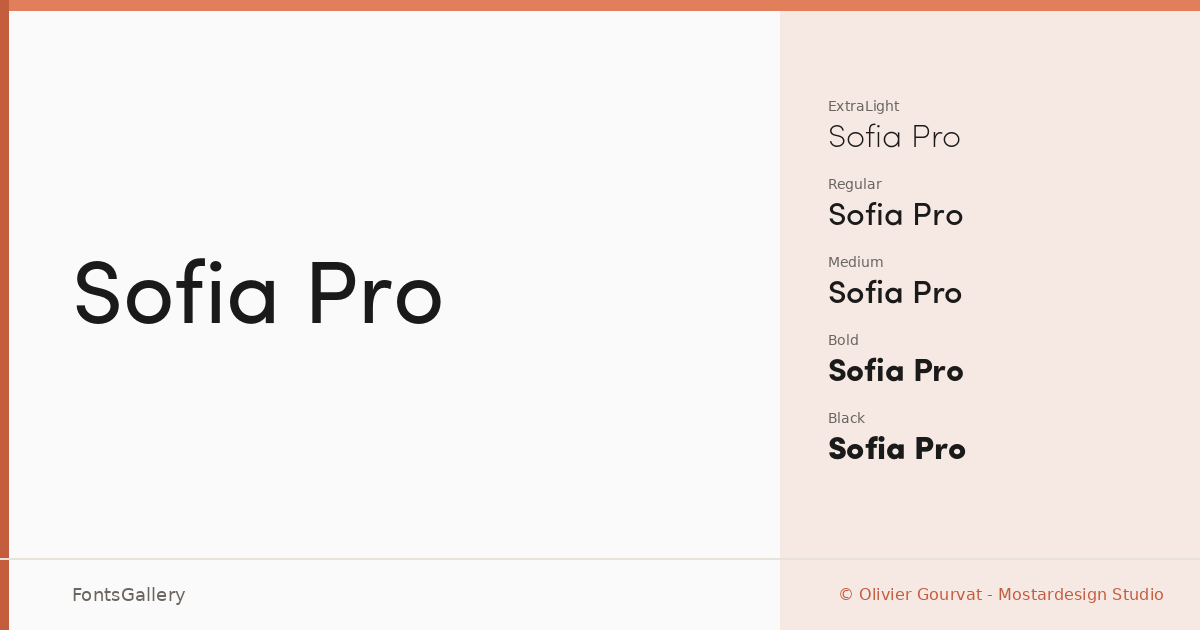 Sofia Pro font family banner