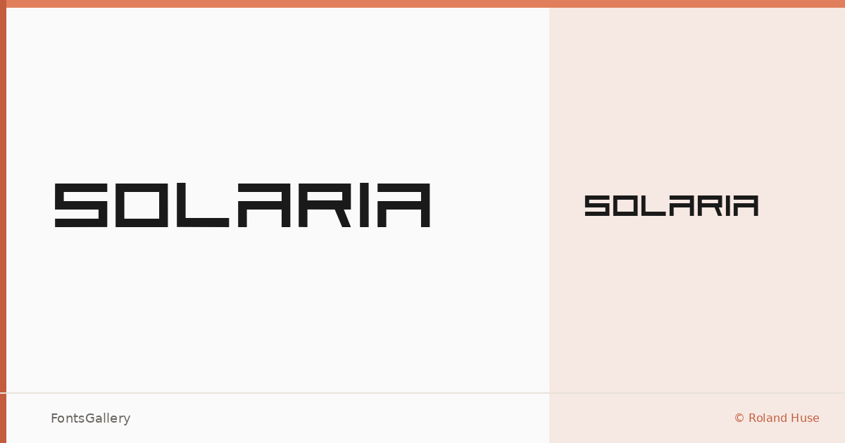 Solaria font family banner