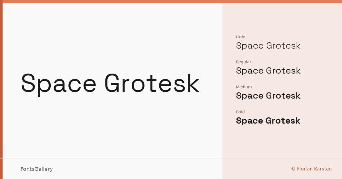 Space Grotesk font family banner
