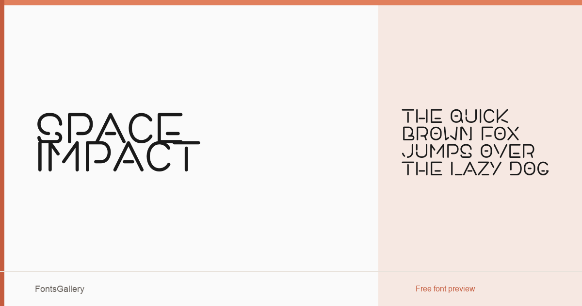 Space Impact font family banner