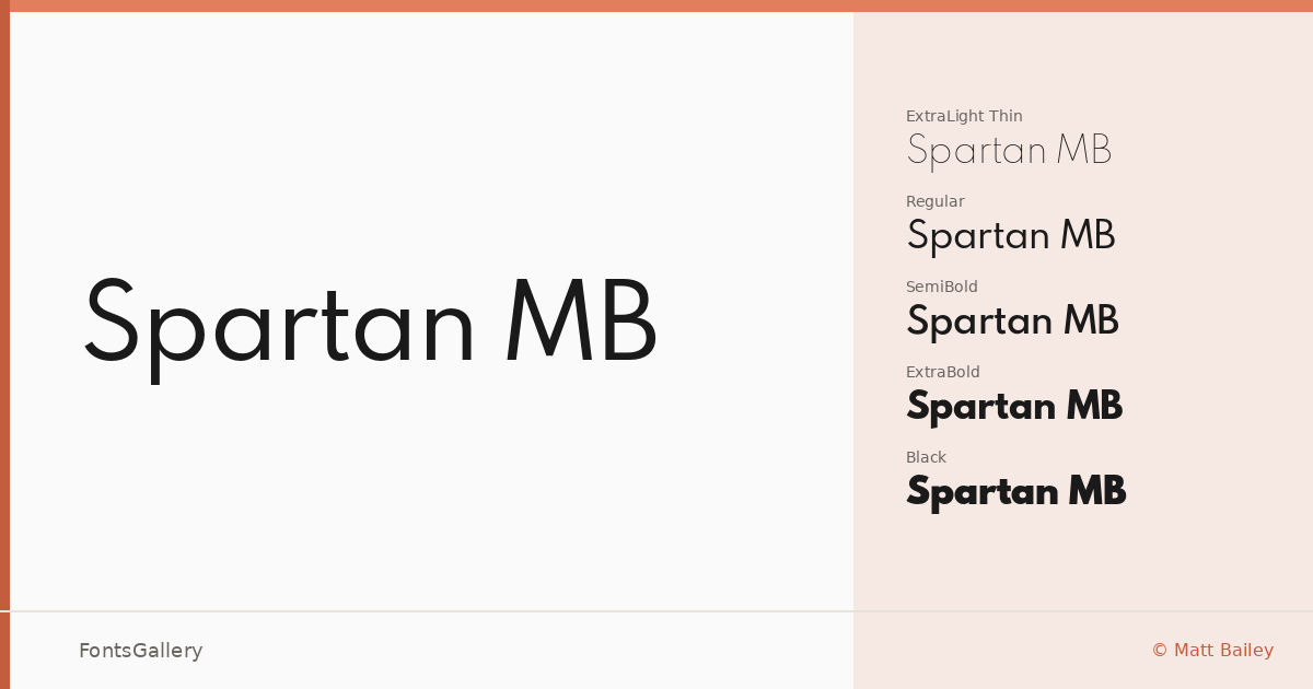 Spartan MB font family banner