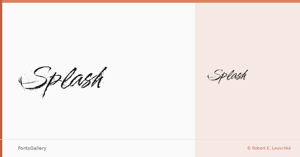 Splash font family banner