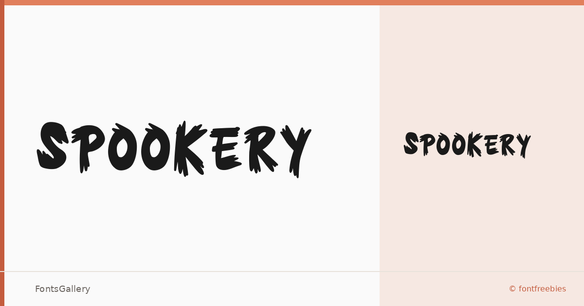 Spookery font family banner