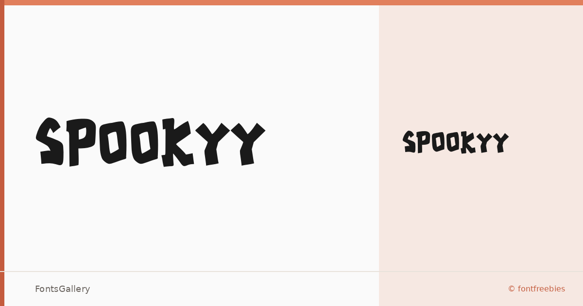 Spookyy font family banner