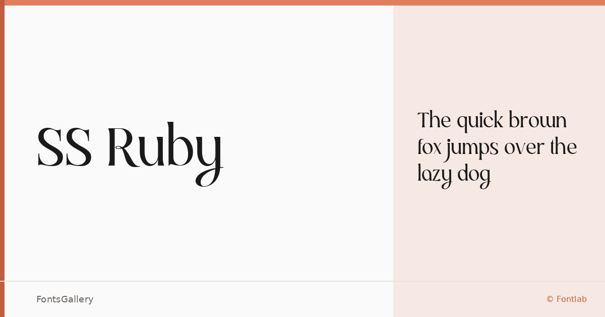 SS Ruby font family banner
