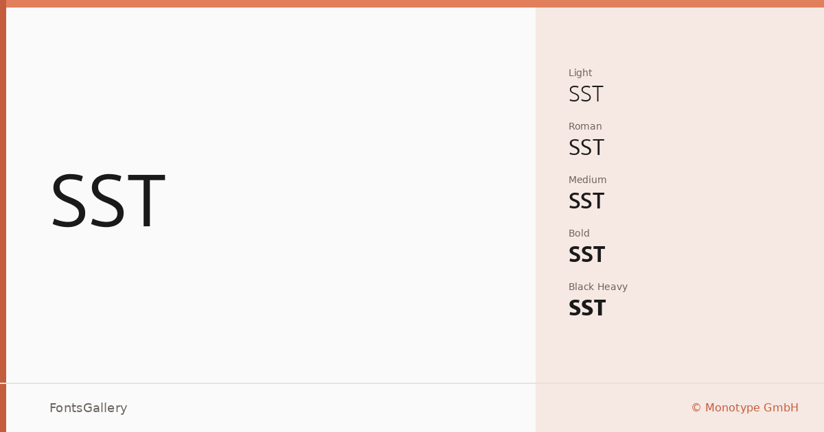 SST font family banner