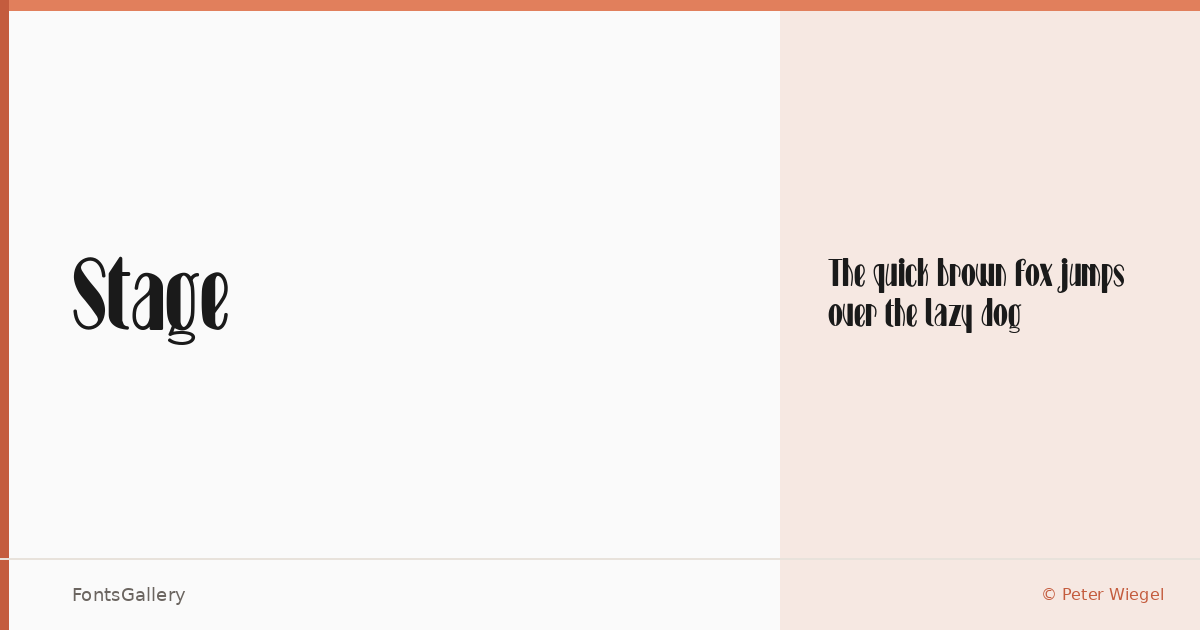 Stage font family banner