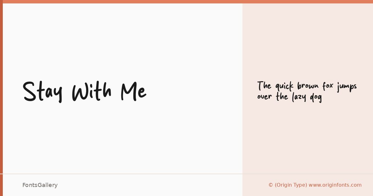 Stay With Me font family banner