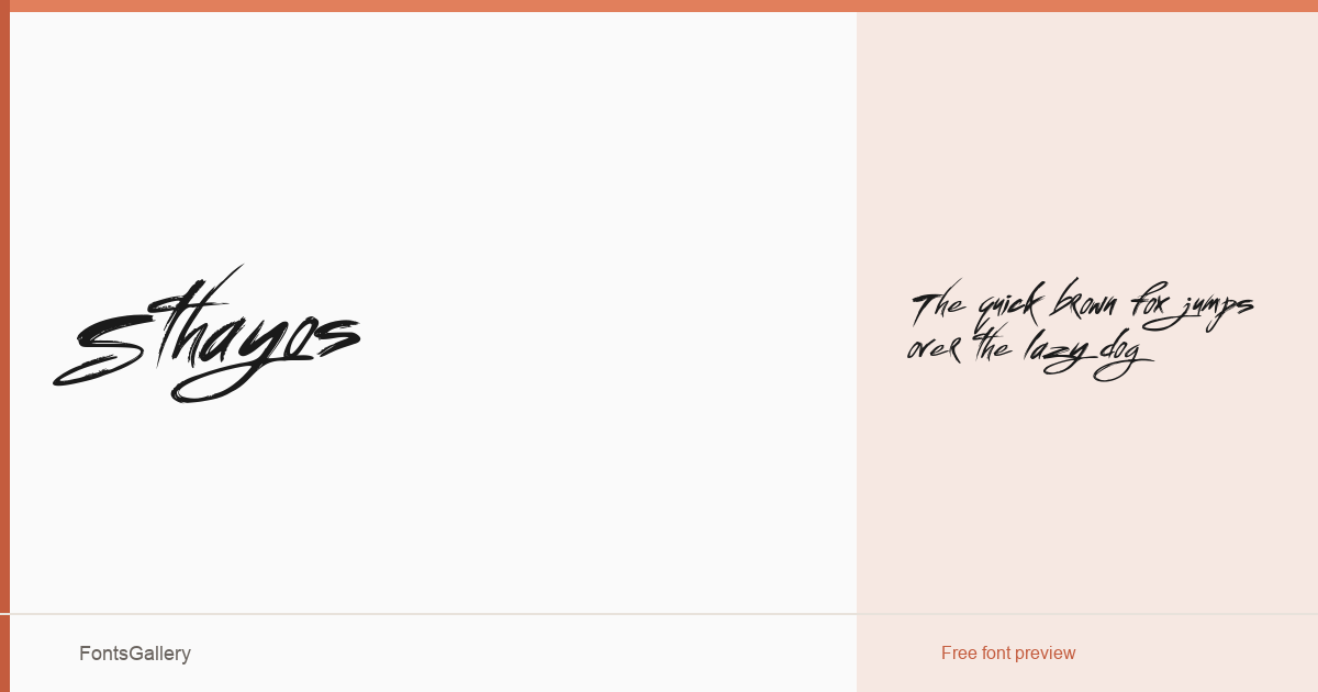 Sthayos font family banner