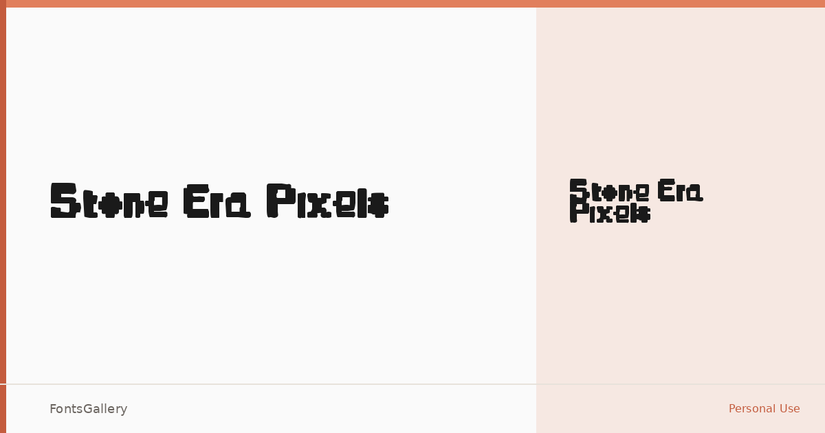 Stone Era Pixels font family banner