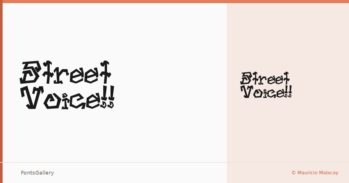 Street Voice!! font family banner