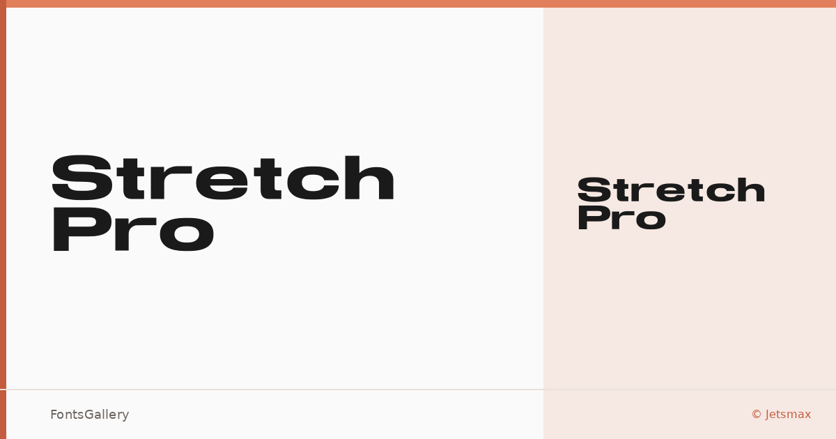 Stretch Pro font family banner