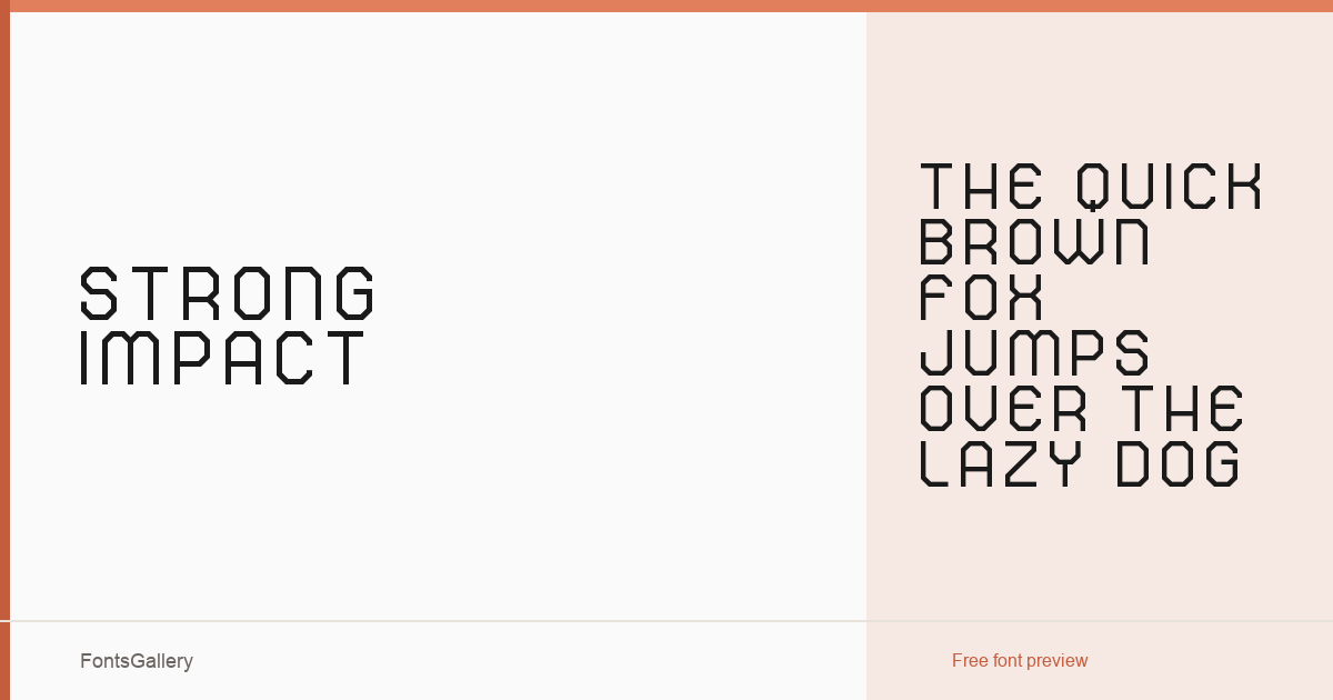 Strong Impact font family banner