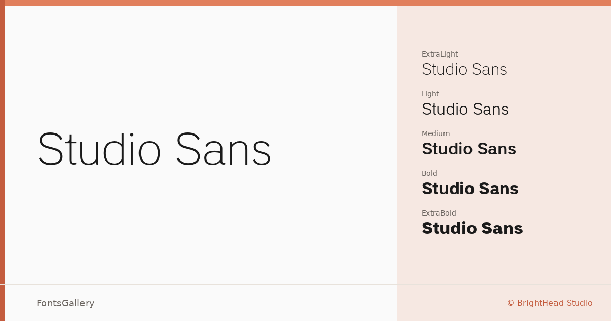 Studio Sans font family banner