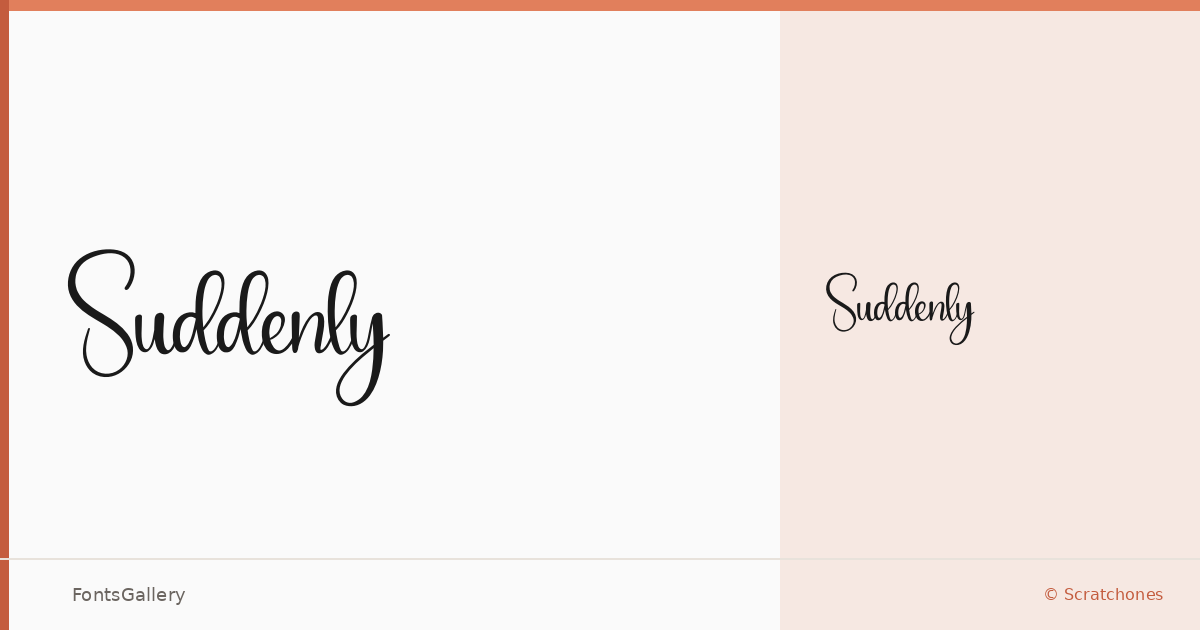 Suddenly font family banner
