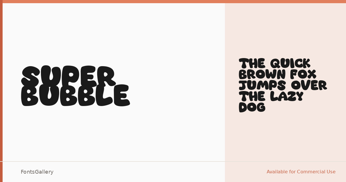 Super Bubble font family banner