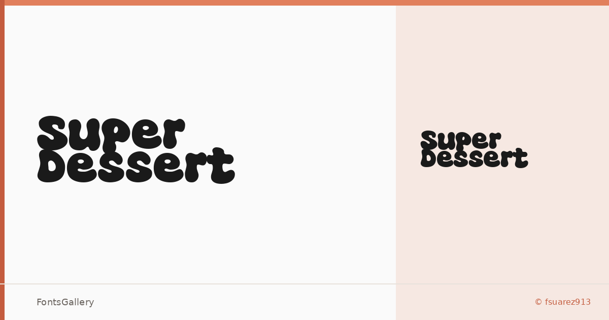 Super Dessert font family banner