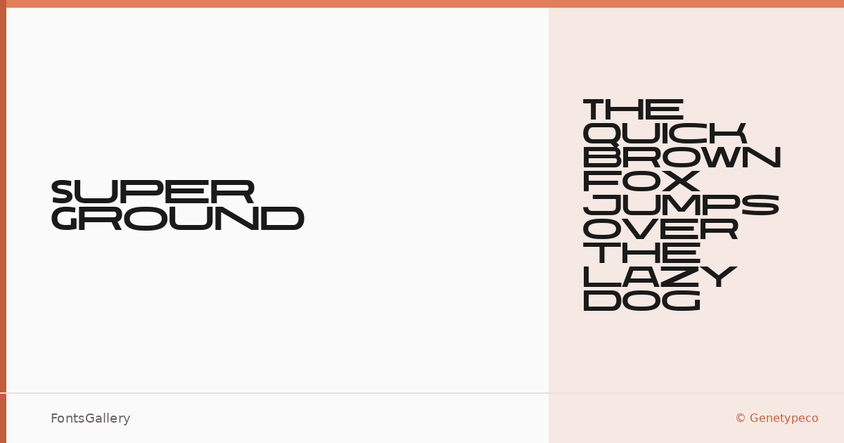 Super Ground font family banner