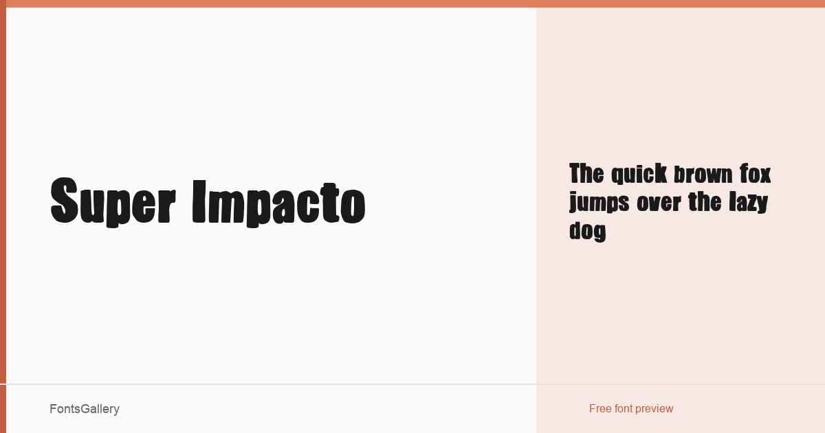 Super Impacto font family banner