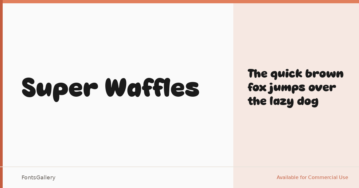 Super Waffles font family banner