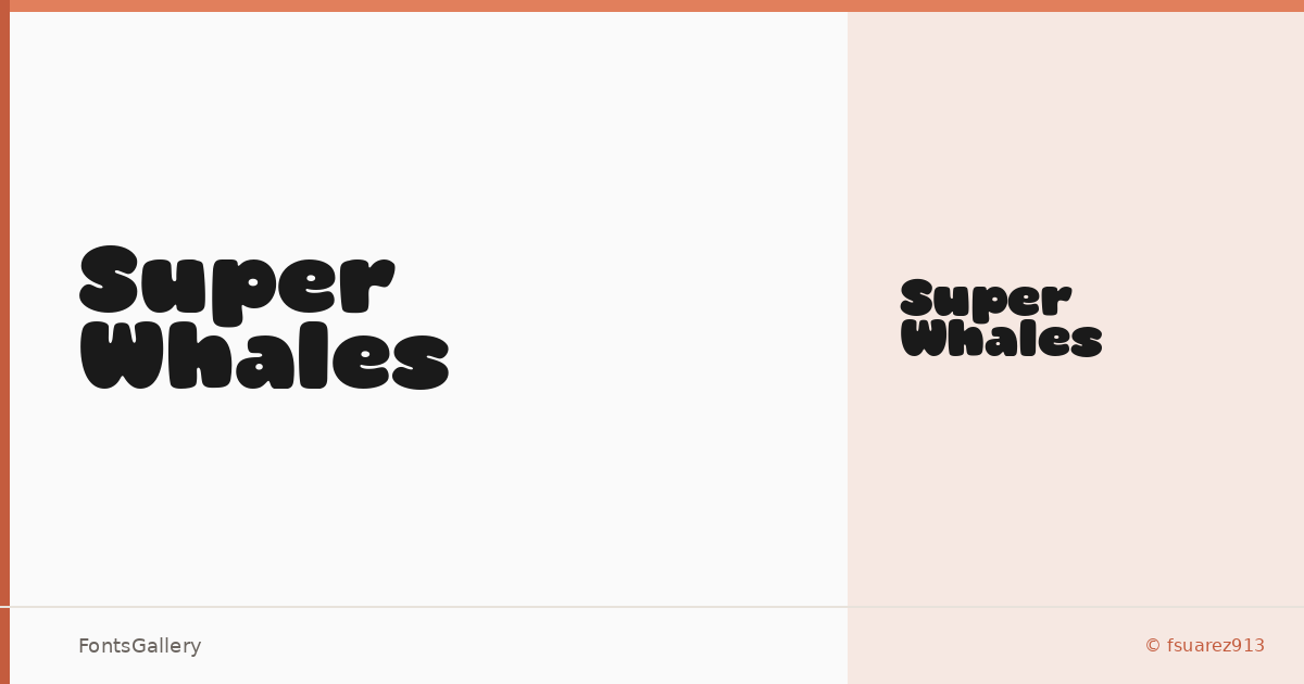 Super Whales font family banner