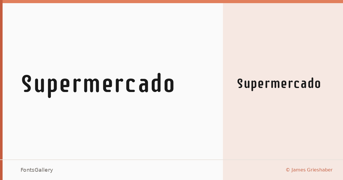 Supermercado font family banner