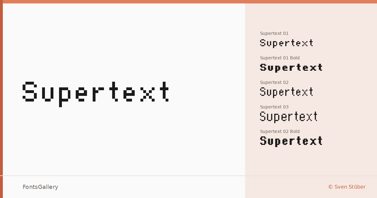 Supertext font family banner