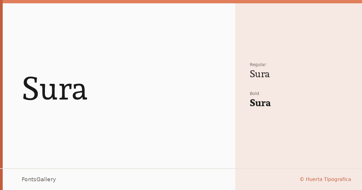 Sura font family banner
