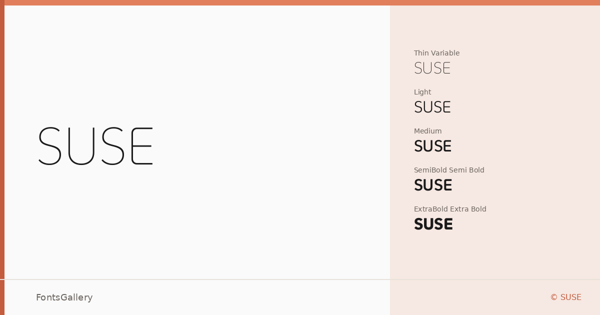 SUSE font family banner