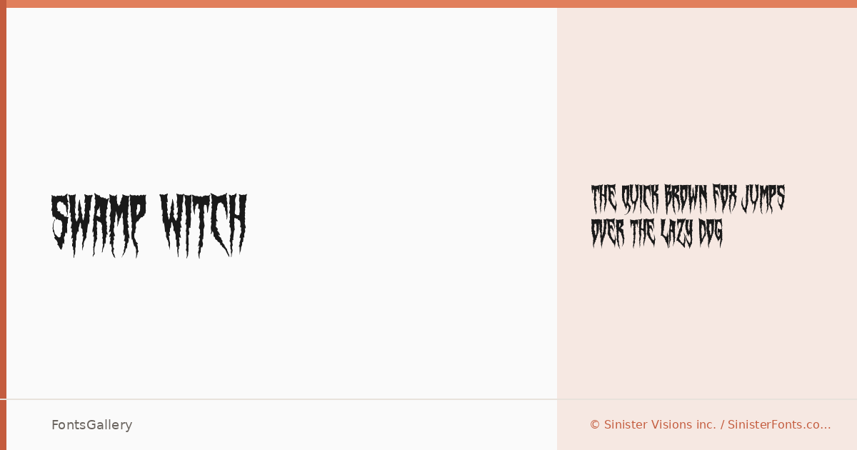 Swamp Witch font family banner