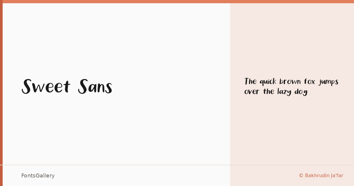 Sweet Sans font family banner
